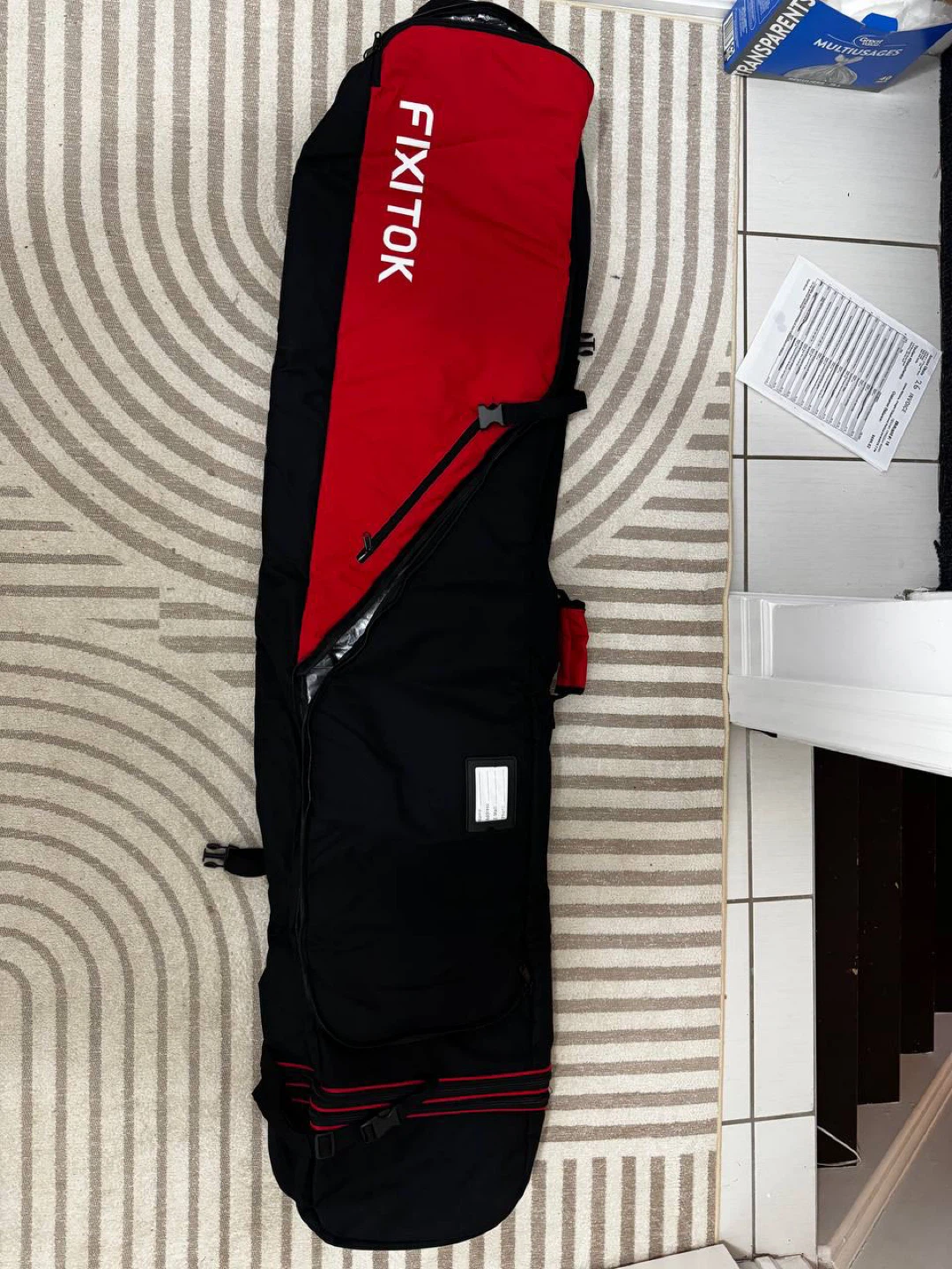 FIXITOK Ski / Snowboard Travel Bag – Padded – Adjustable Length - photo 2