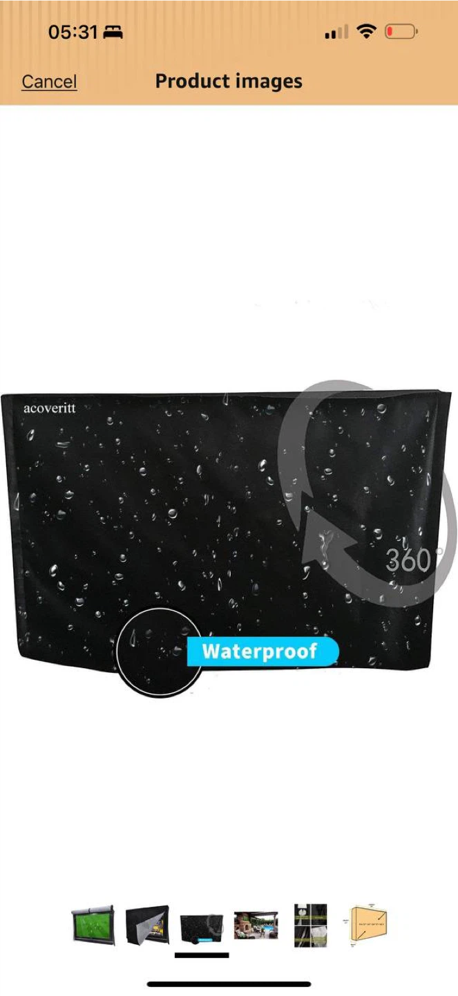 A1Cover Outdoor TV Cover 22”–26” – Weather Resistant – Black - photo 5
