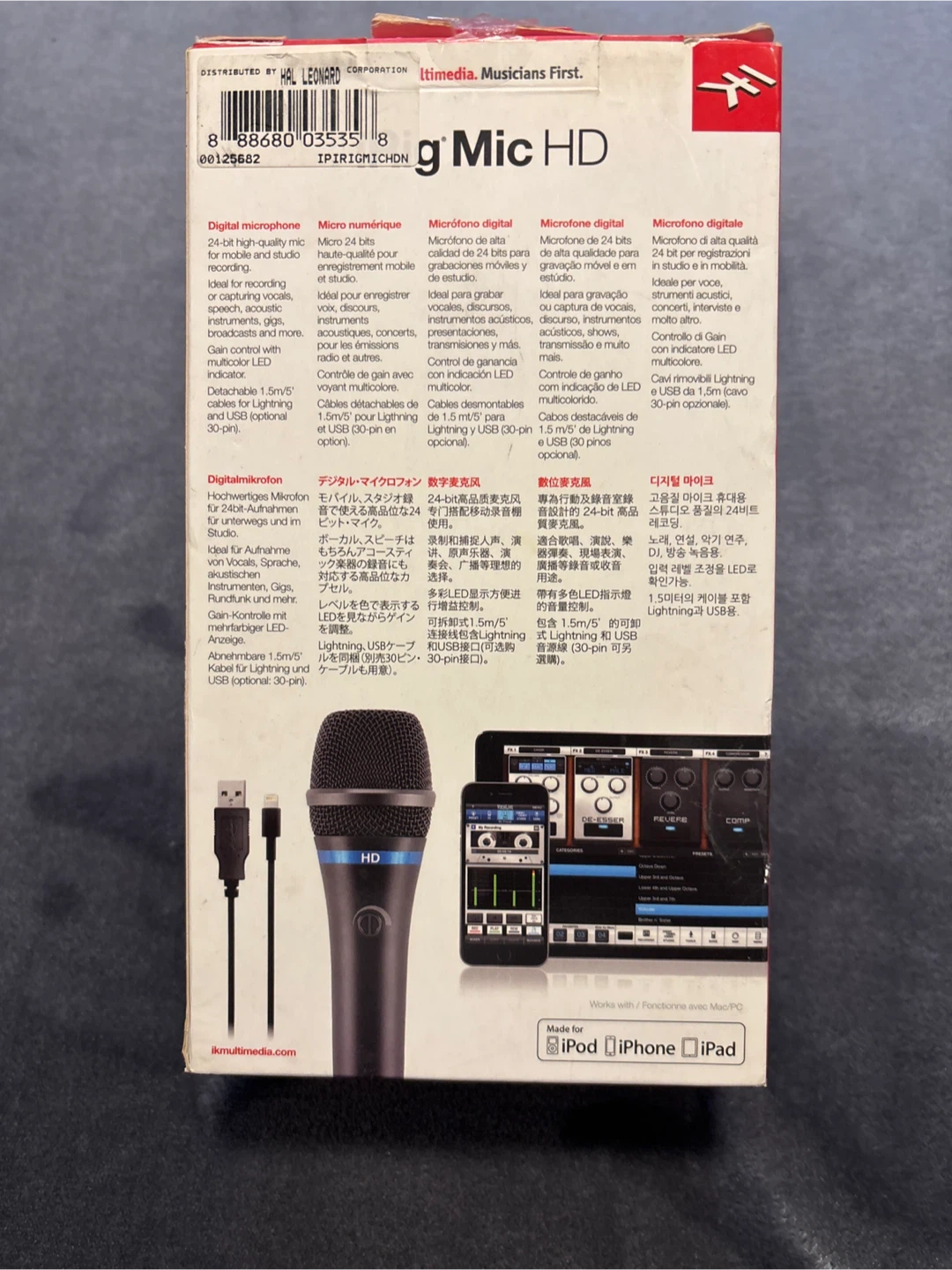 IK Multimedia iRig Mic HD Digital Microphone - photo 2
