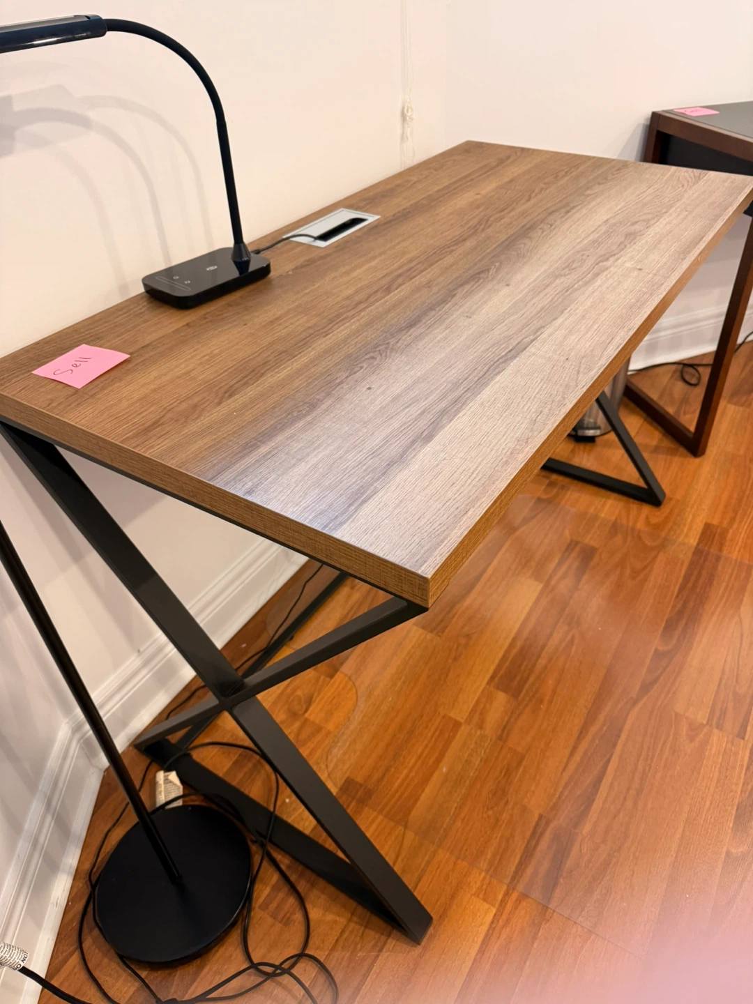 Modern Wood Top Desk with Built-in Grommet - photo 2