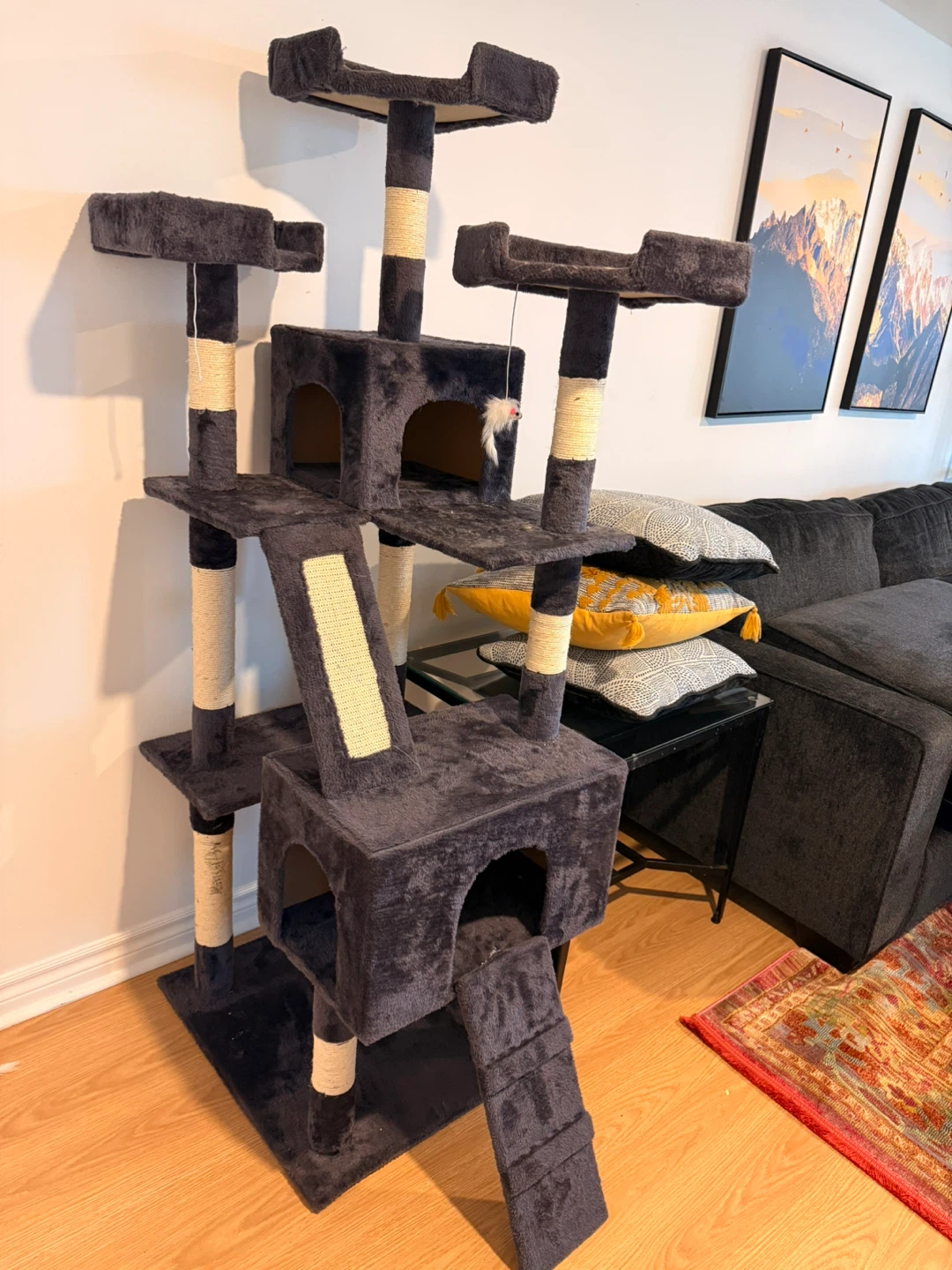 Multi-level Cat Tree Condo with Scratching Posts