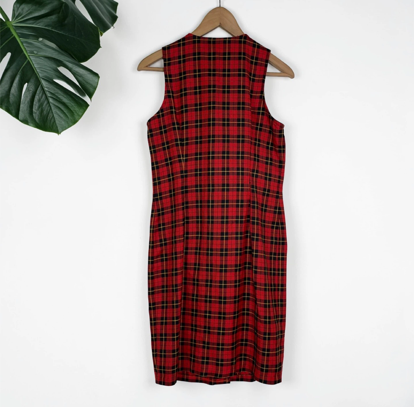 All That Jazz Vintage 90s Tartan Plaid Button Front Dress - photo 4