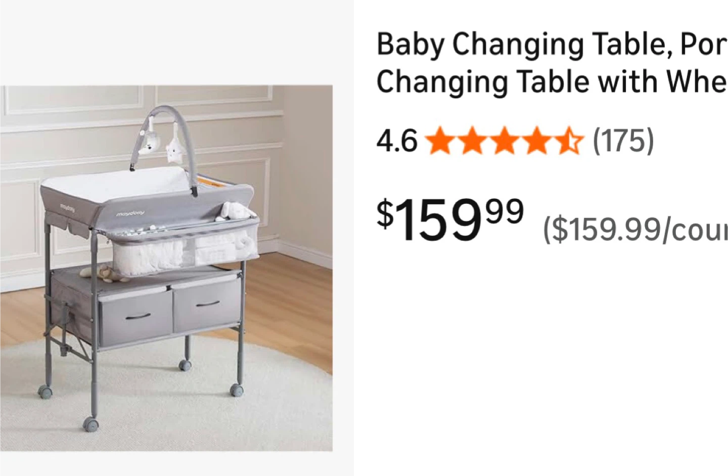 🥕 Maydolly Baby Changing Table, Portable Folding - photo 4