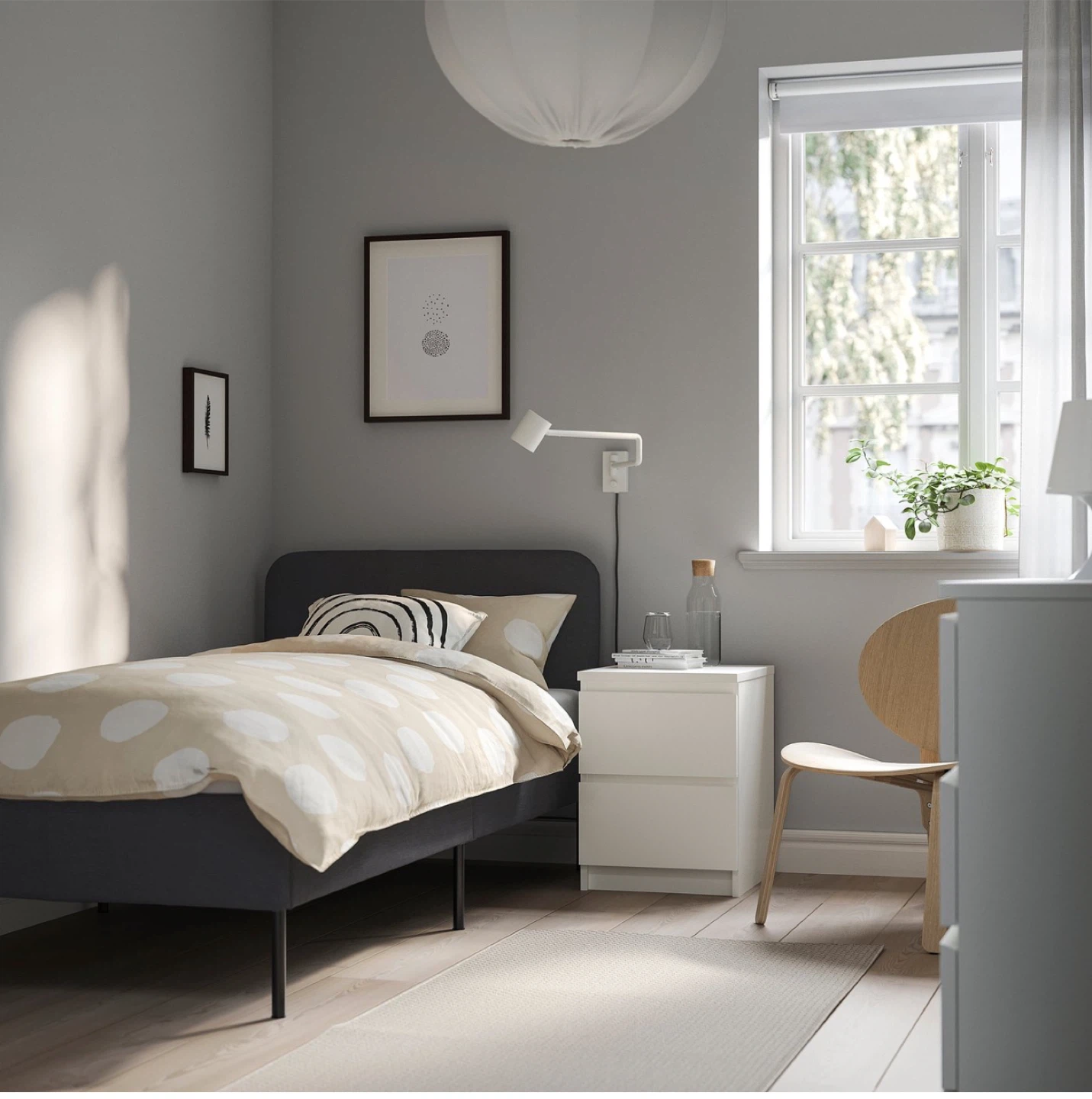 IKEA SLATTUM Twin Upholstered Bed Frame