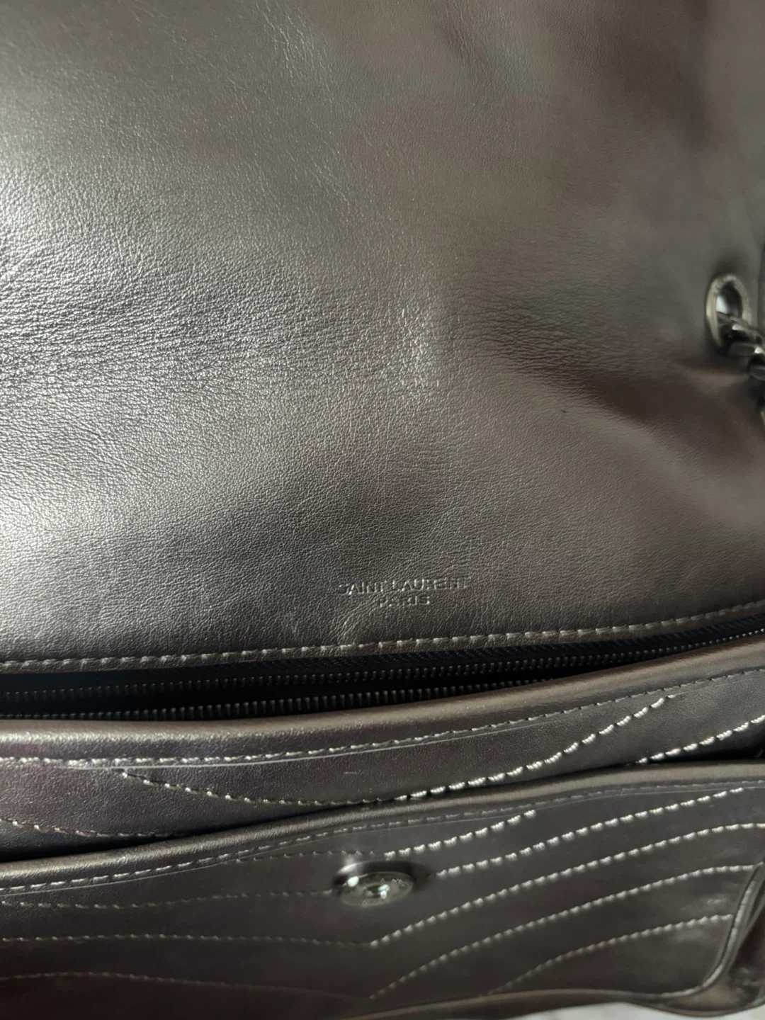 Saint Laurent YSL Monogram Bag - Metallic Bronze - photo 5
