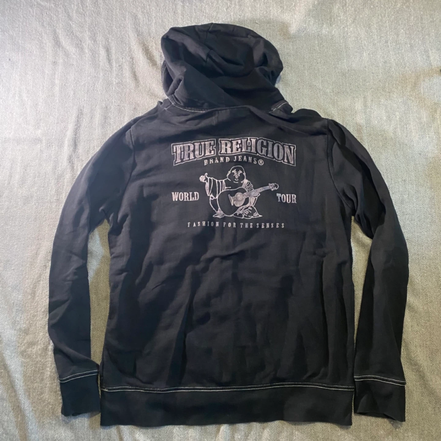 True Religion Black Zip-Up Hoodie 2XL - photo 5