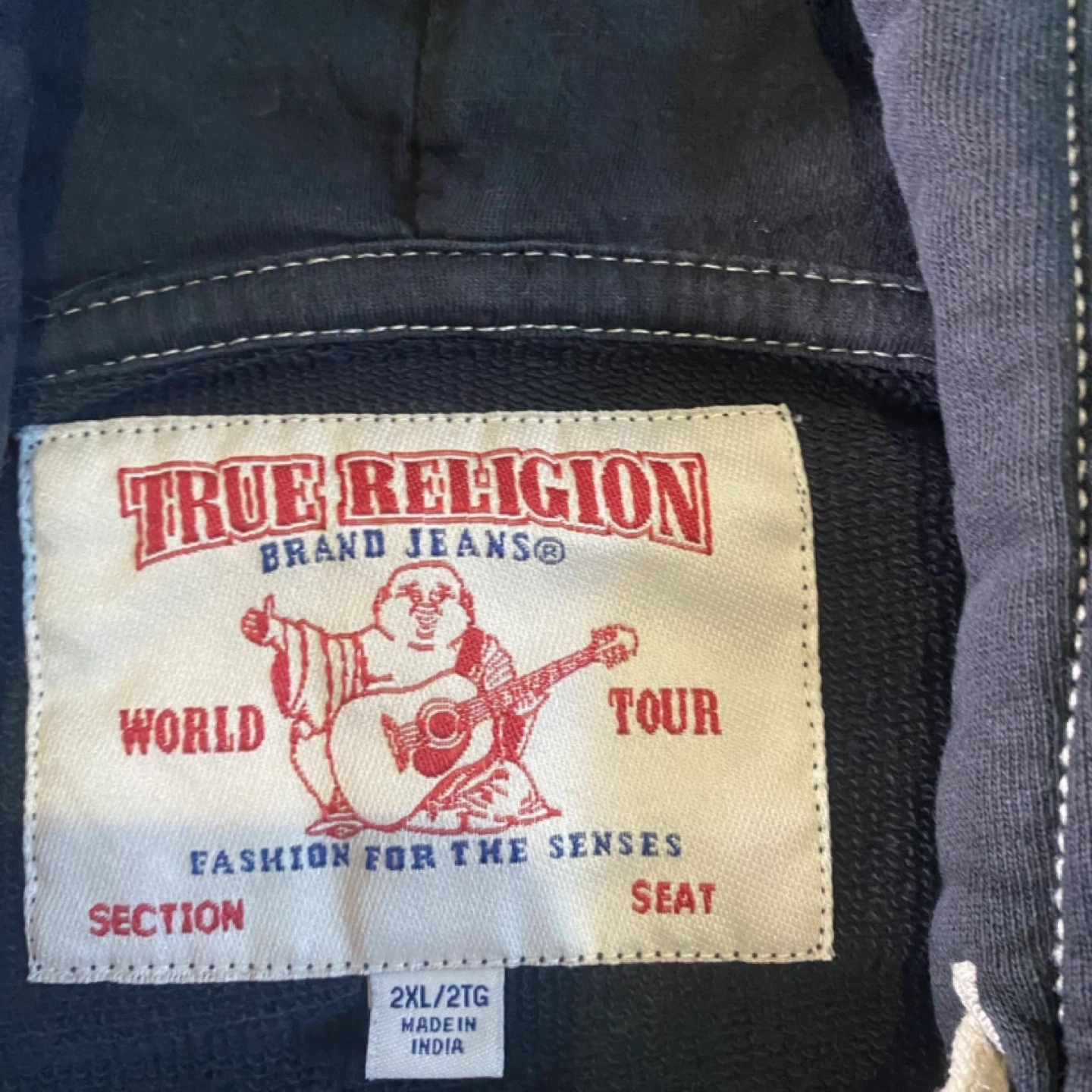 True Religion Black Zip-Up Hoodie 2XL - photo 4