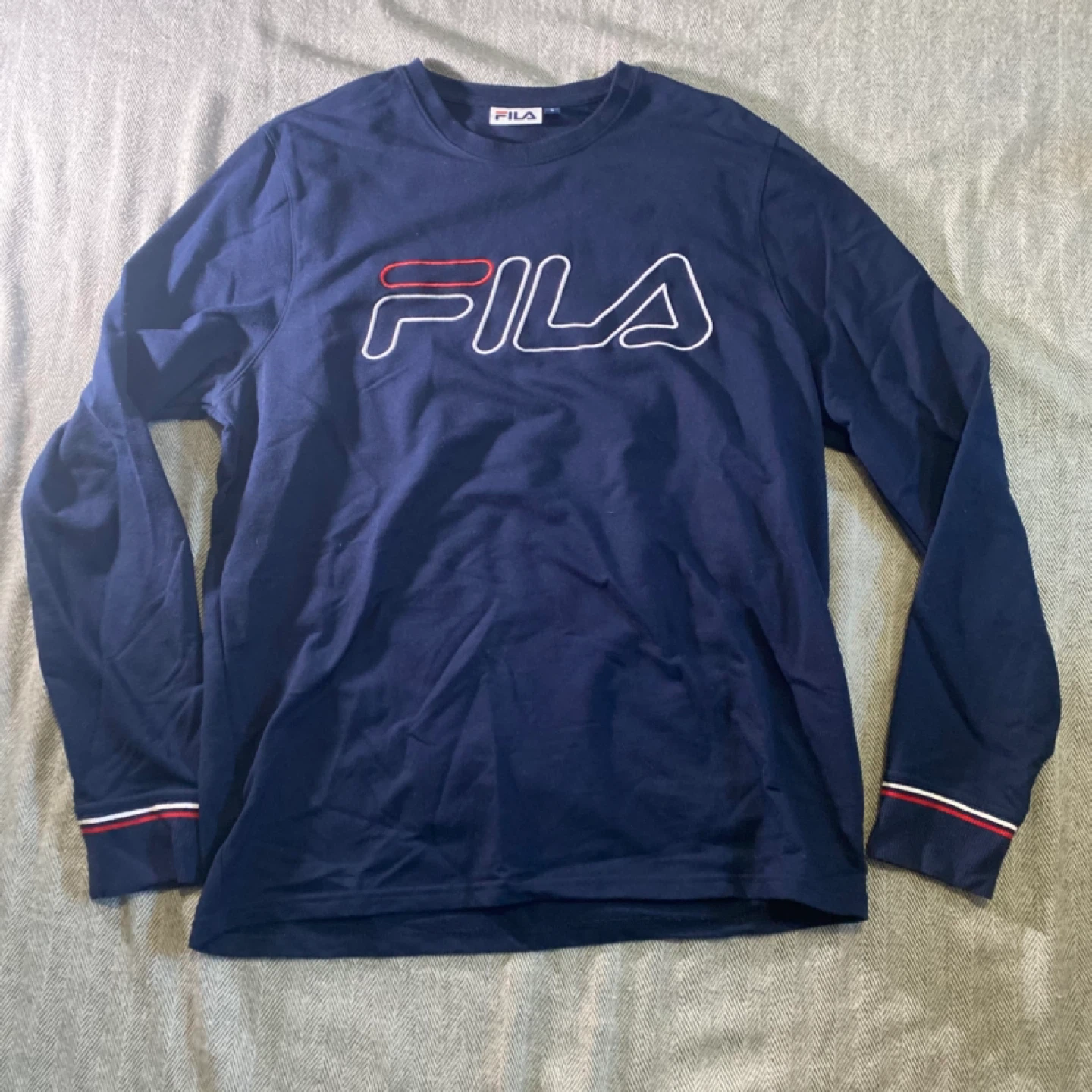 Fila Long Sleeve Shirt - Navy Blue - Size L