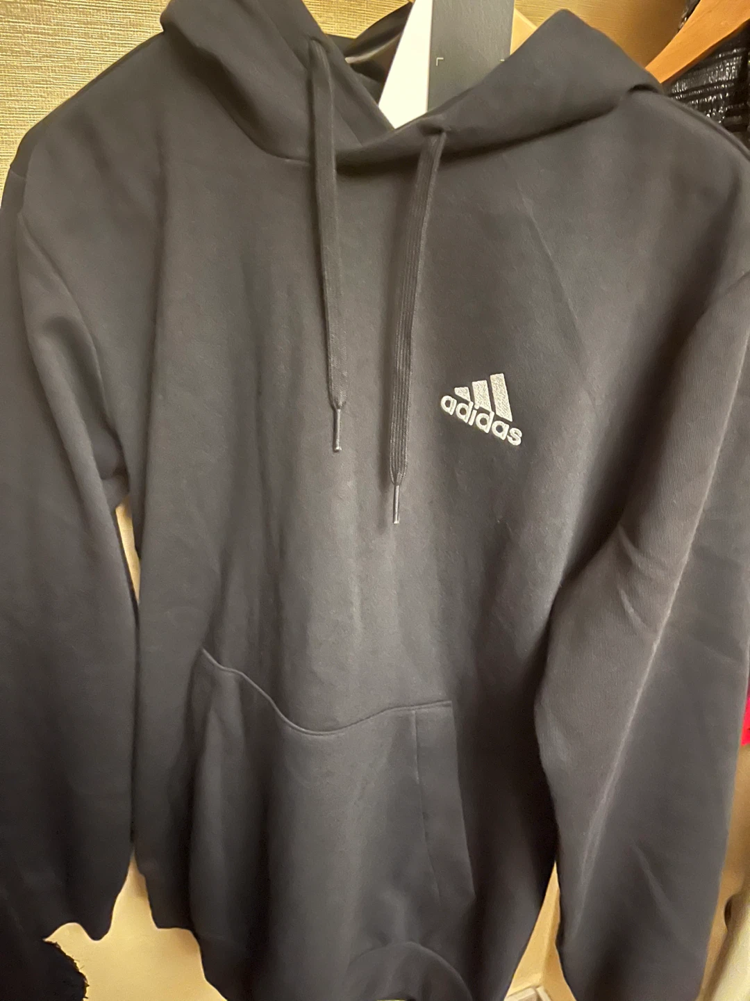 Adidas Men's Hoodie-Black/White-Size M - Brand New