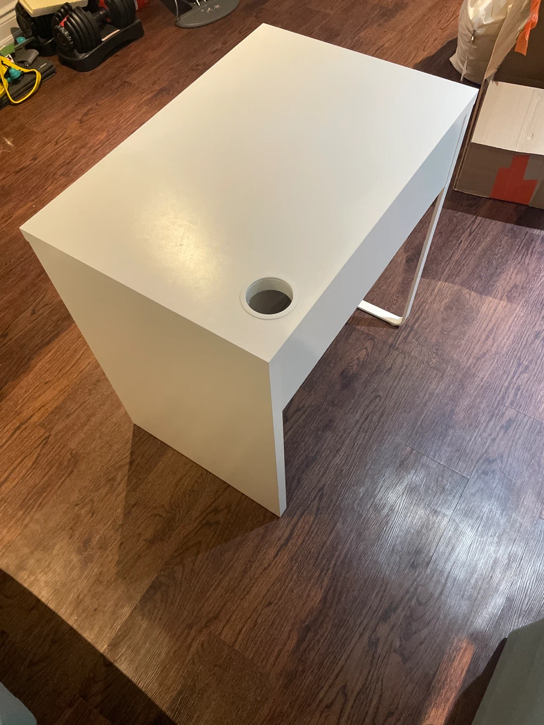 White Desk Micke with Drawer - photo 3