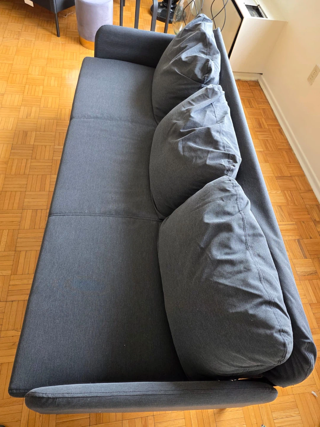 IKEA GLOSTAD Dark Grey 3-Seater Sofa - photo 3
