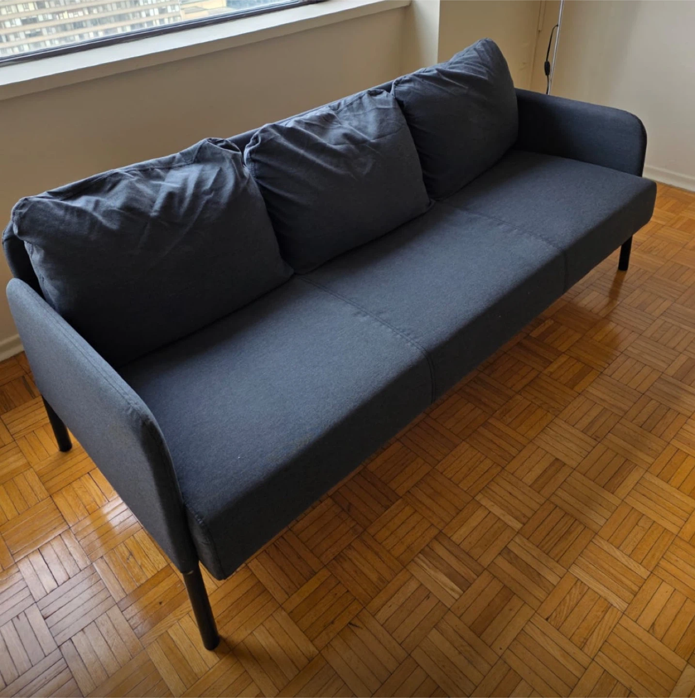 IKEA GLOSTAD Dark Grey 3-Seater Sofa - photo 2