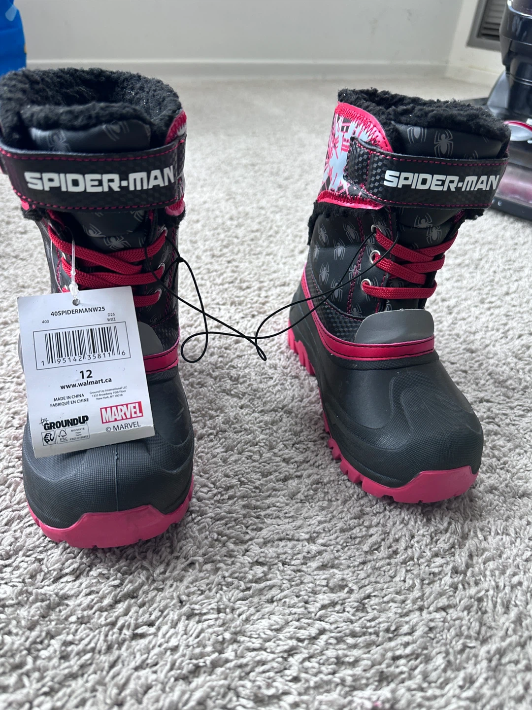 Spider-Man Kids Snow Boots Size 12 - photo 2