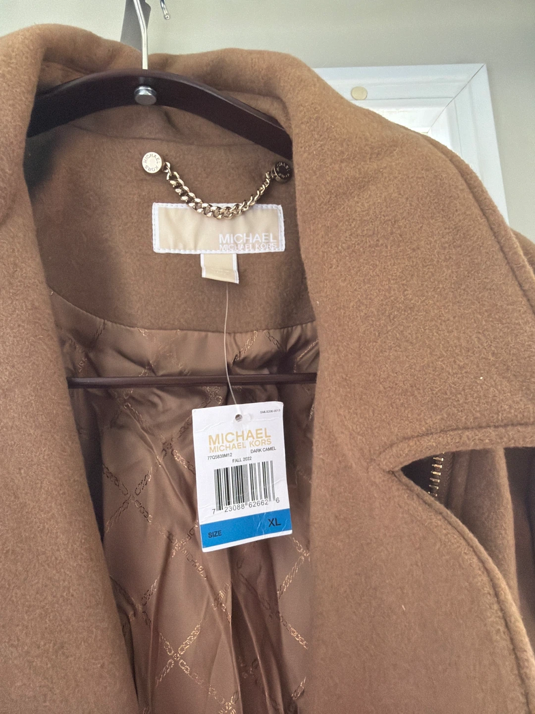 Michael Kors Women's Wool Blend Coat - Dark Camel - XL - photo 2