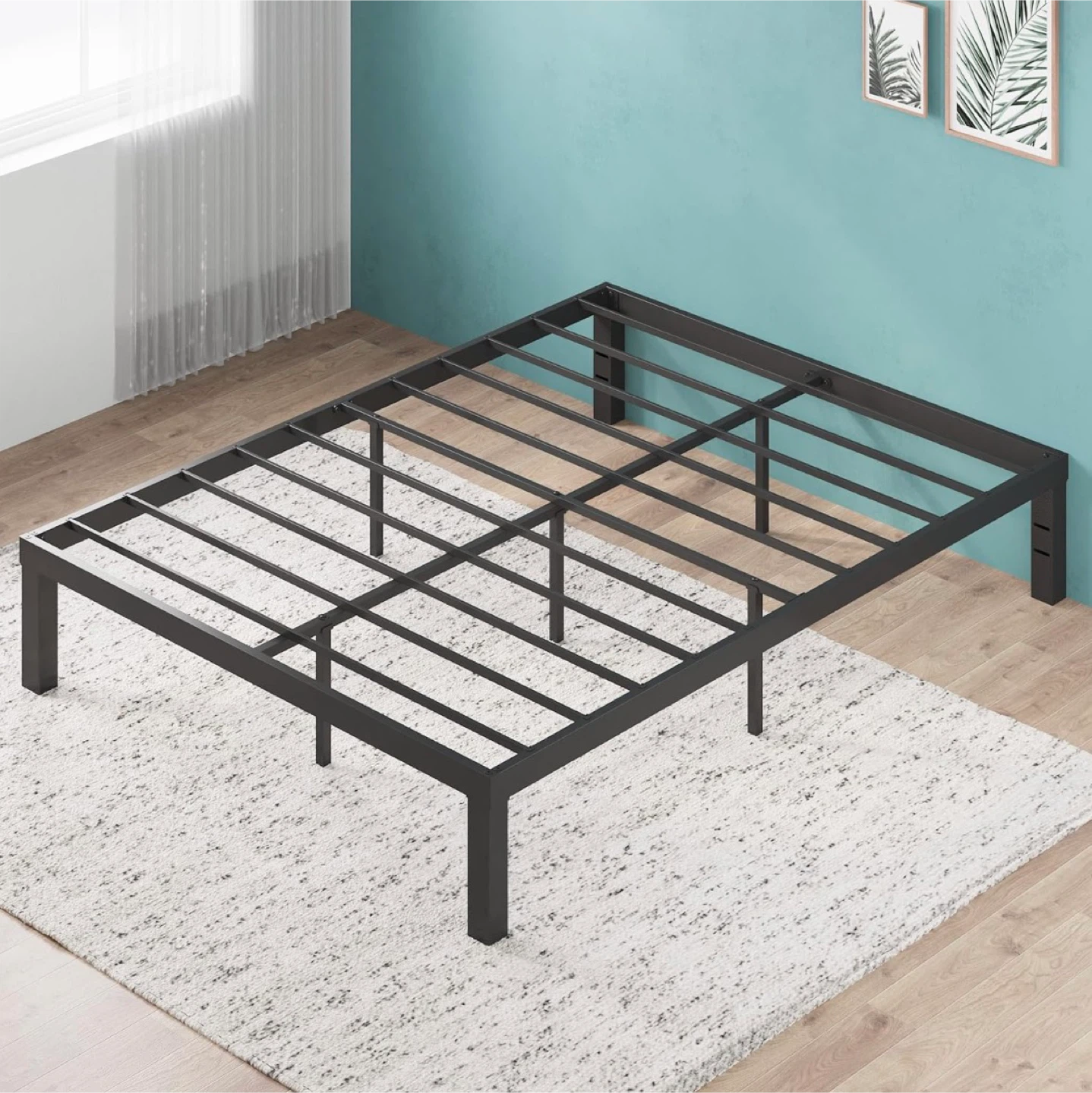 Black Metal Queen Bed Frame