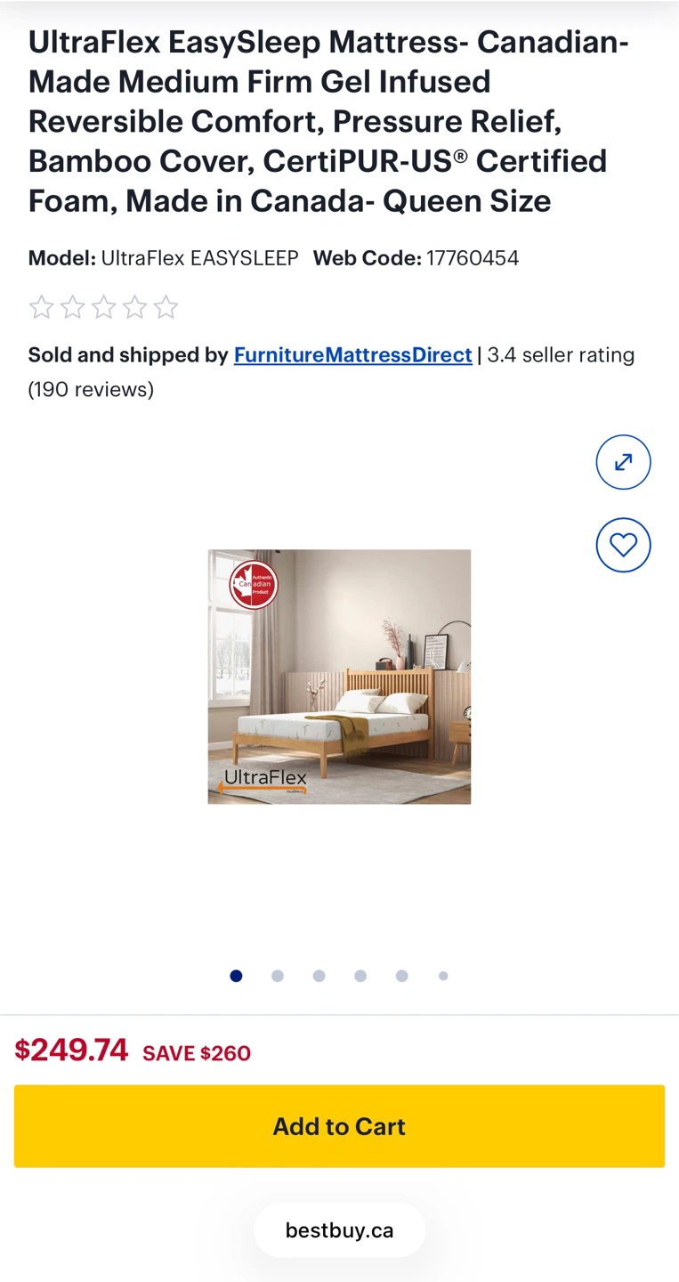 UltraFlex EasySleep Queen Mattress w/ Bamboo Cover - photo 3