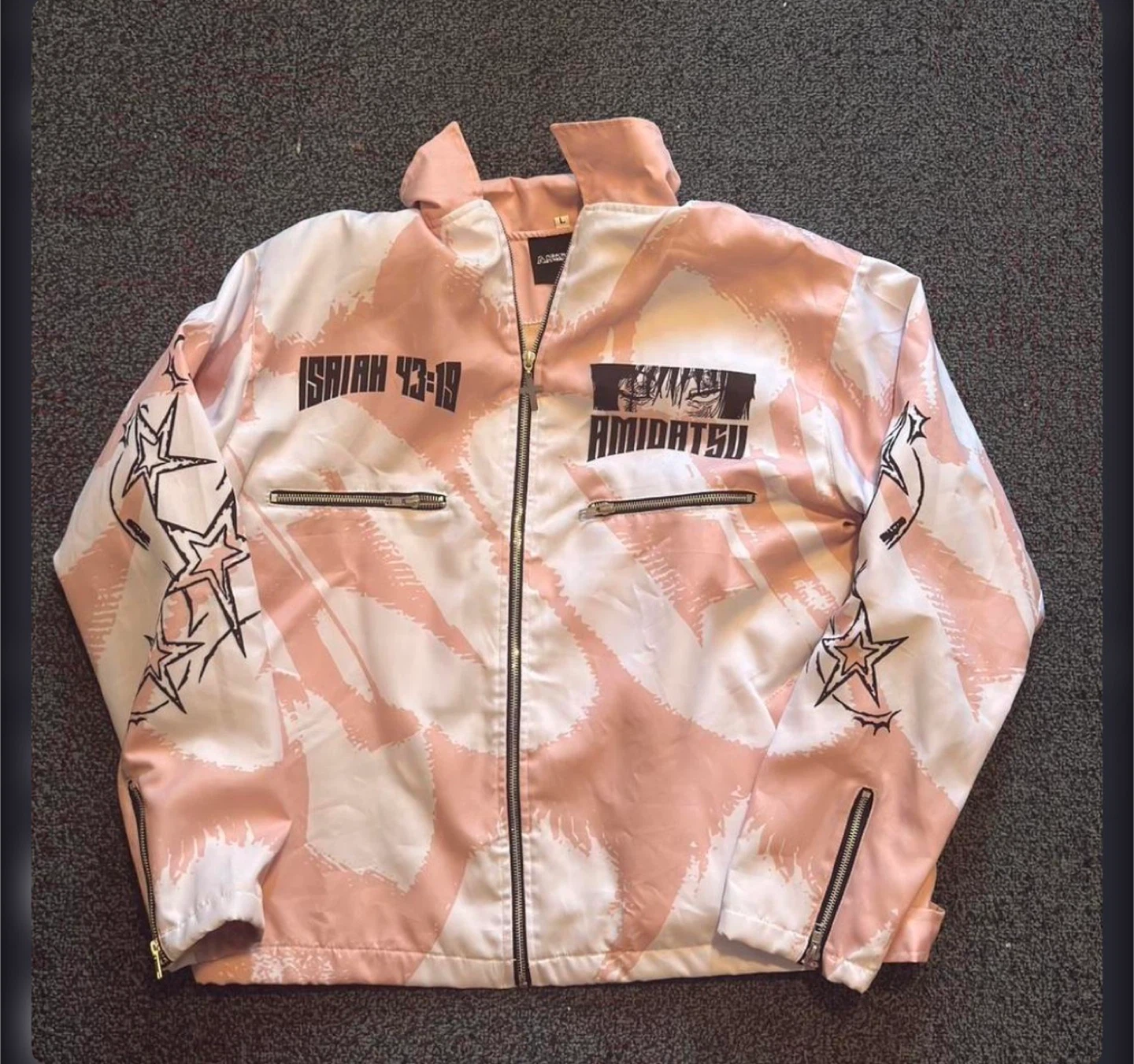 Amidatsu pink and white jacket