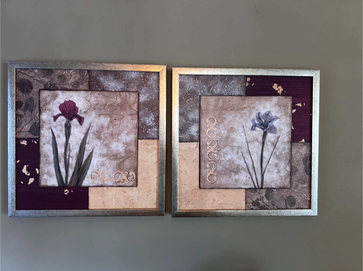 Set of 2 Framed Floral Wall Art