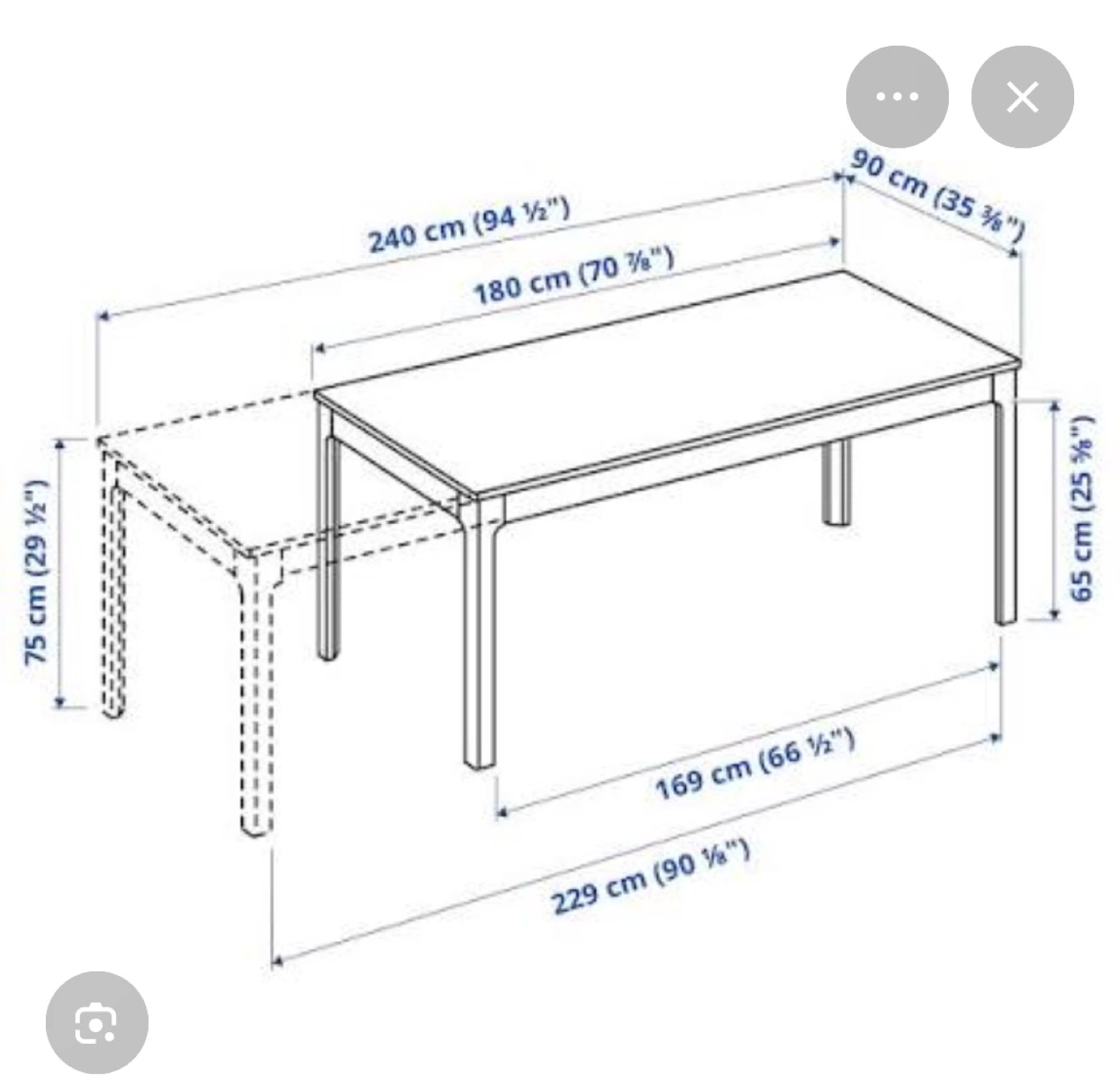 Ikea ekedalen extendable dining table - photo 5