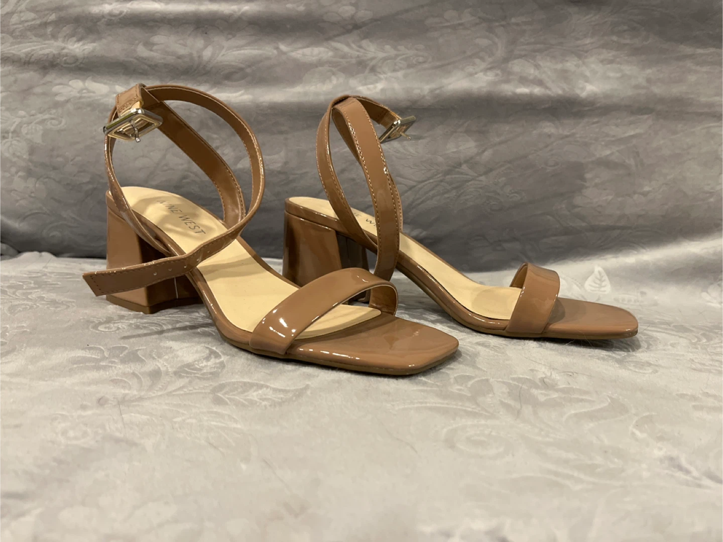 Nine West Women's Tan Block Heel Sandals