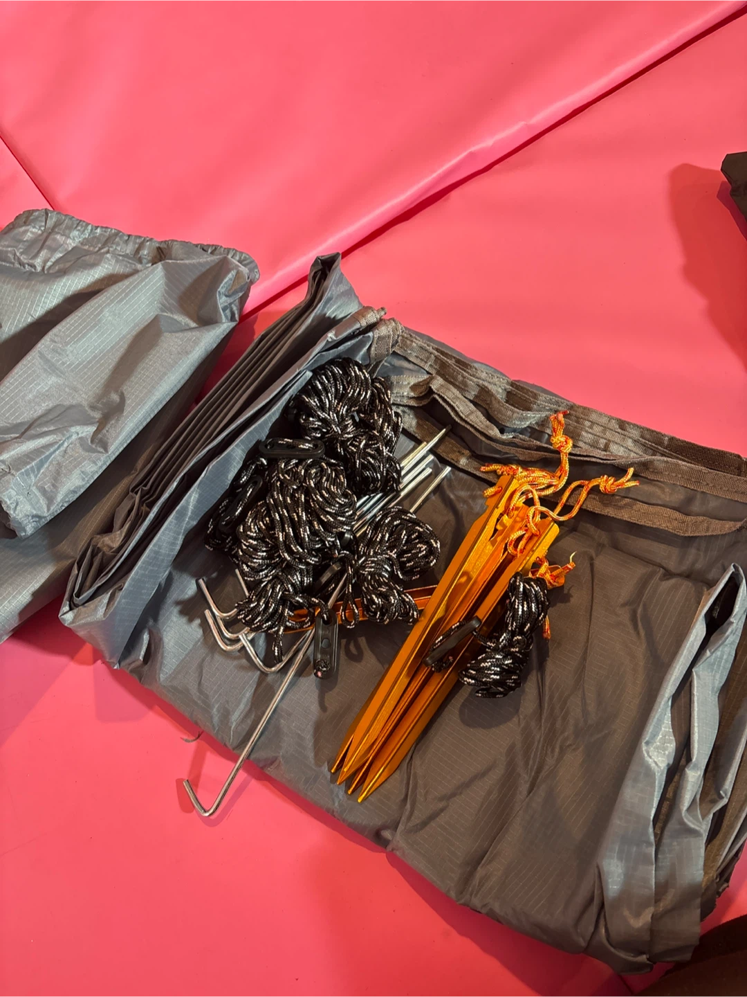 Camping Tarp Stakes and Guy Lines Set