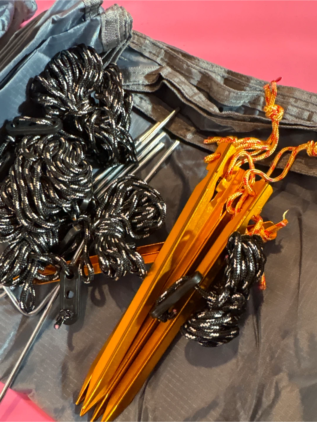 Camping Tarp Stakes and Guy Lines Set - photo 3
