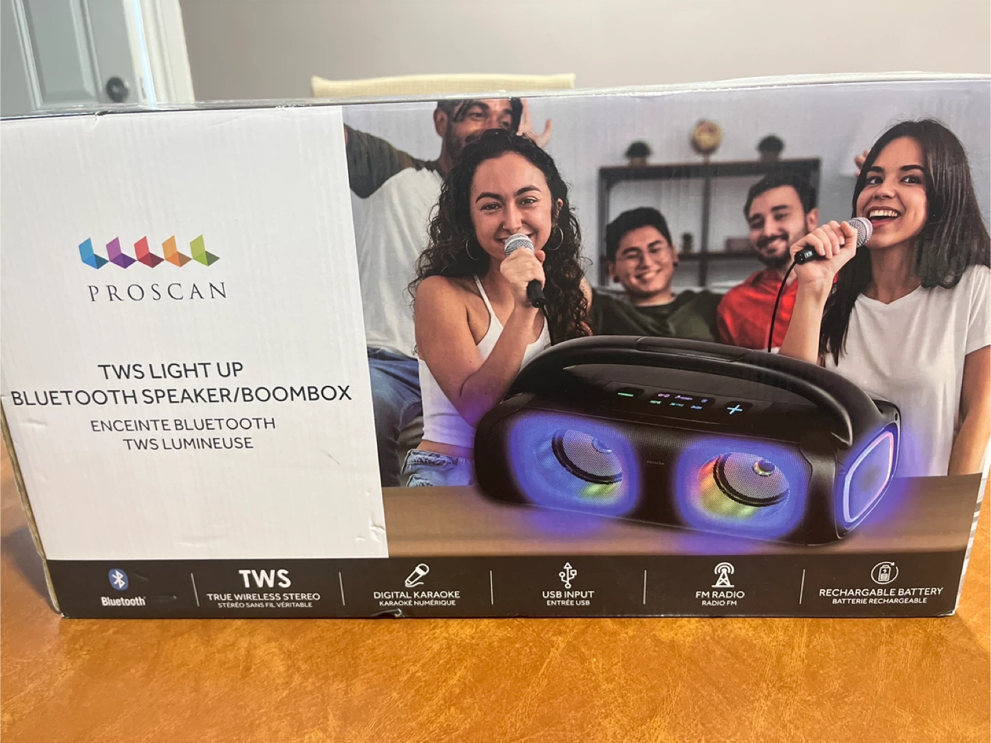 Proscan TWS Light Up Bluetooth Speaker/Boombox