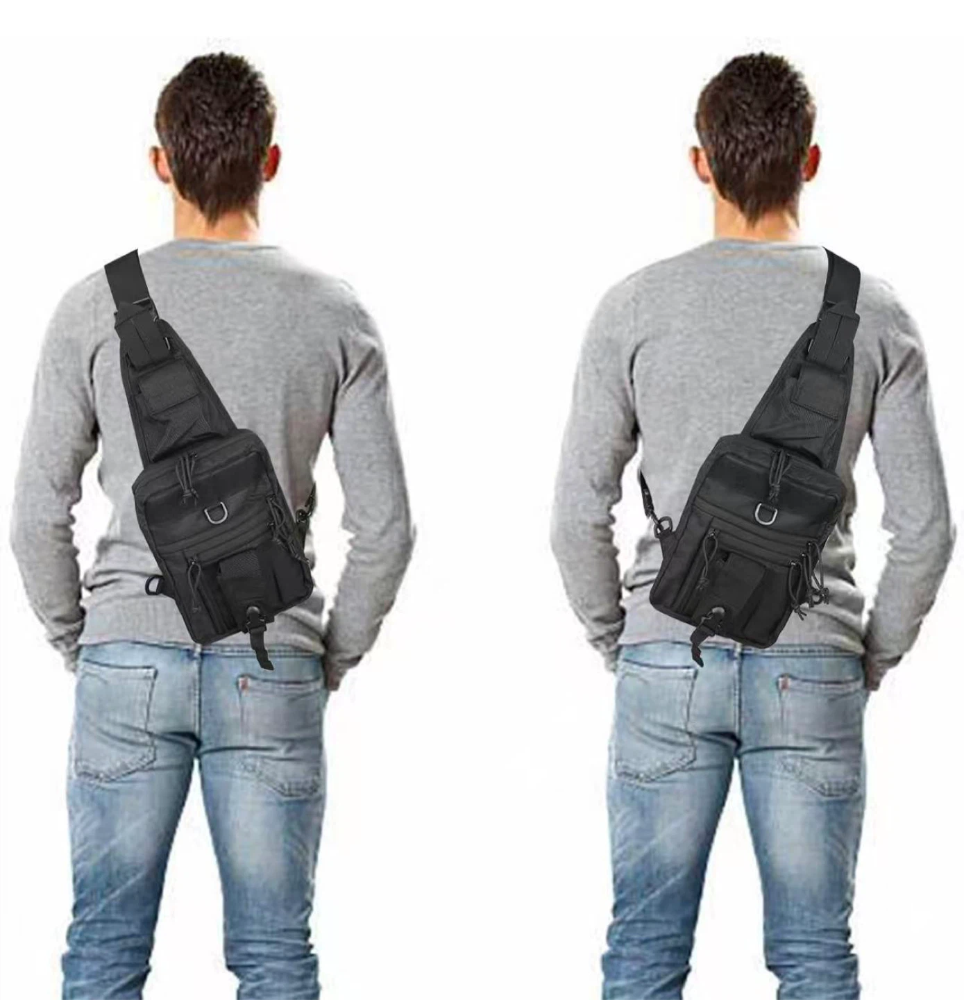 Black Tactical Sling Chest Bag - photo 4