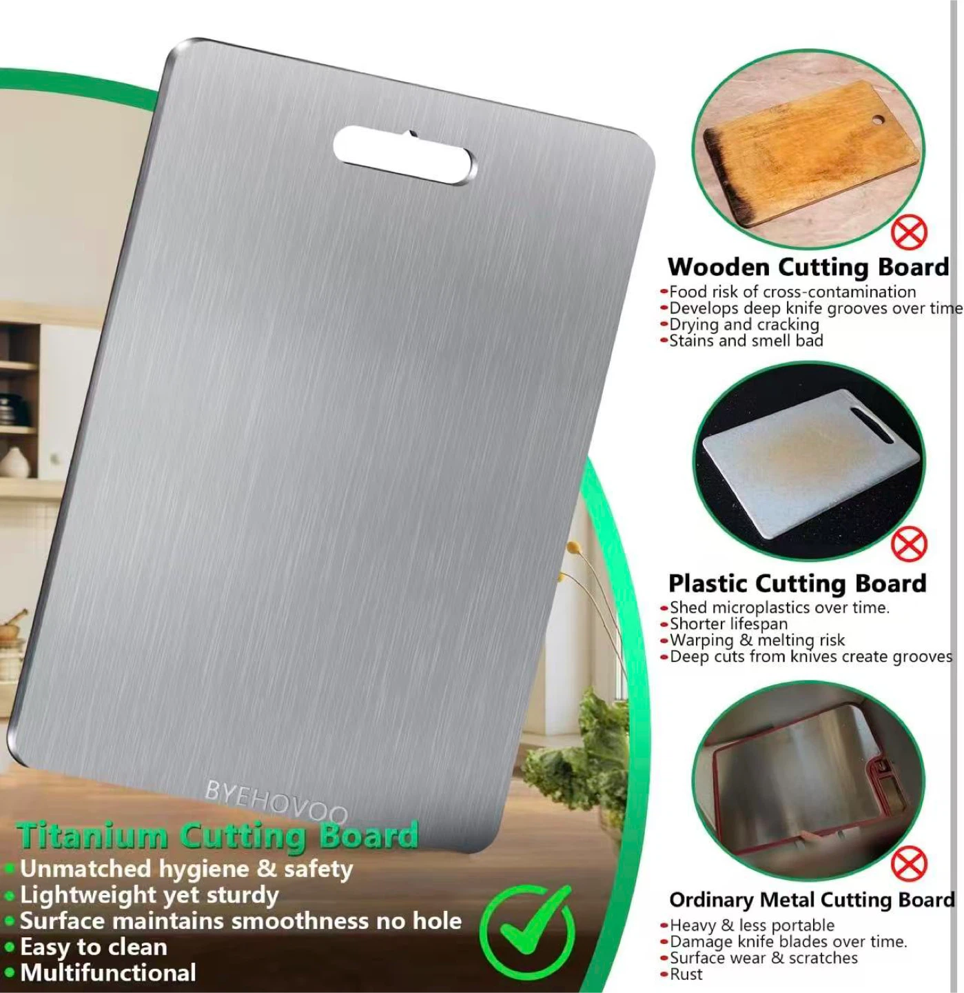 Titanium Cutting Board - 3 pack - photo 3