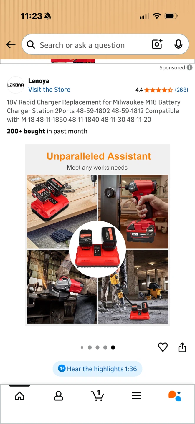 18V Rapid Charger Replacement for Milwaukee M18 Batteries - photo 3
