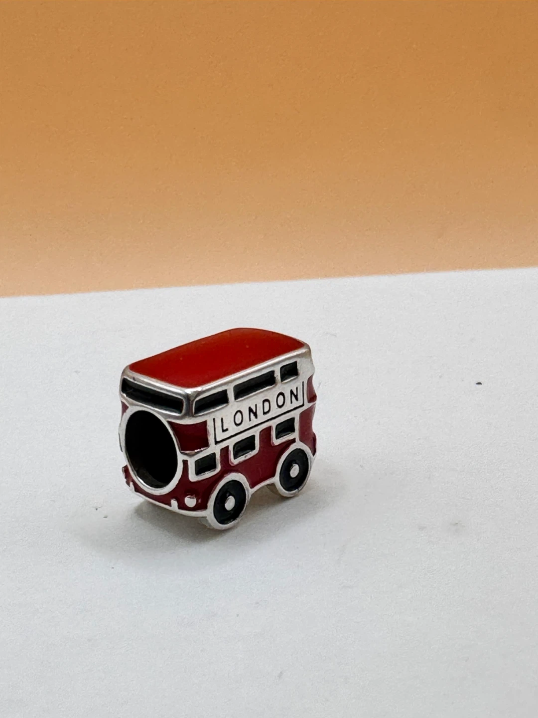 Red London Double Decker Bus Charm s925 - photo 2