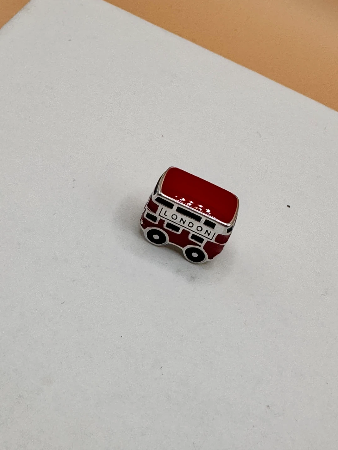 Red London Double Decker Bus Charm s925 - photo 4