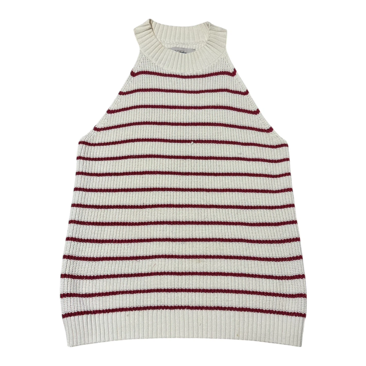 LOFT Women's Striped Knit Halter Top XL