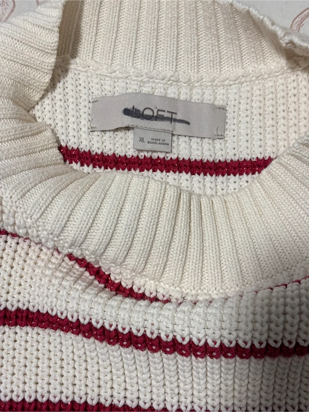 LOFT Women's Striped Knit Halter Top XL - photo 4