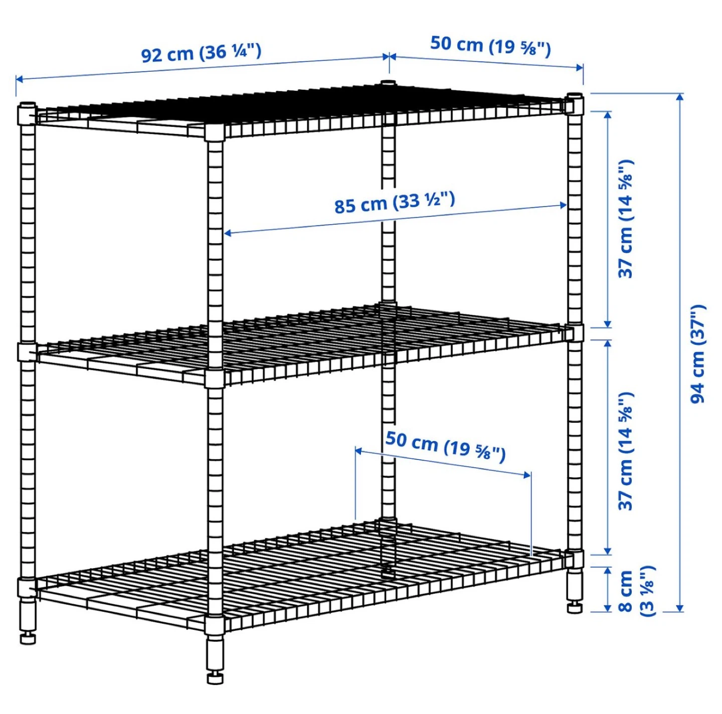 OMAR Galvanized Shelf Unit - photo 2