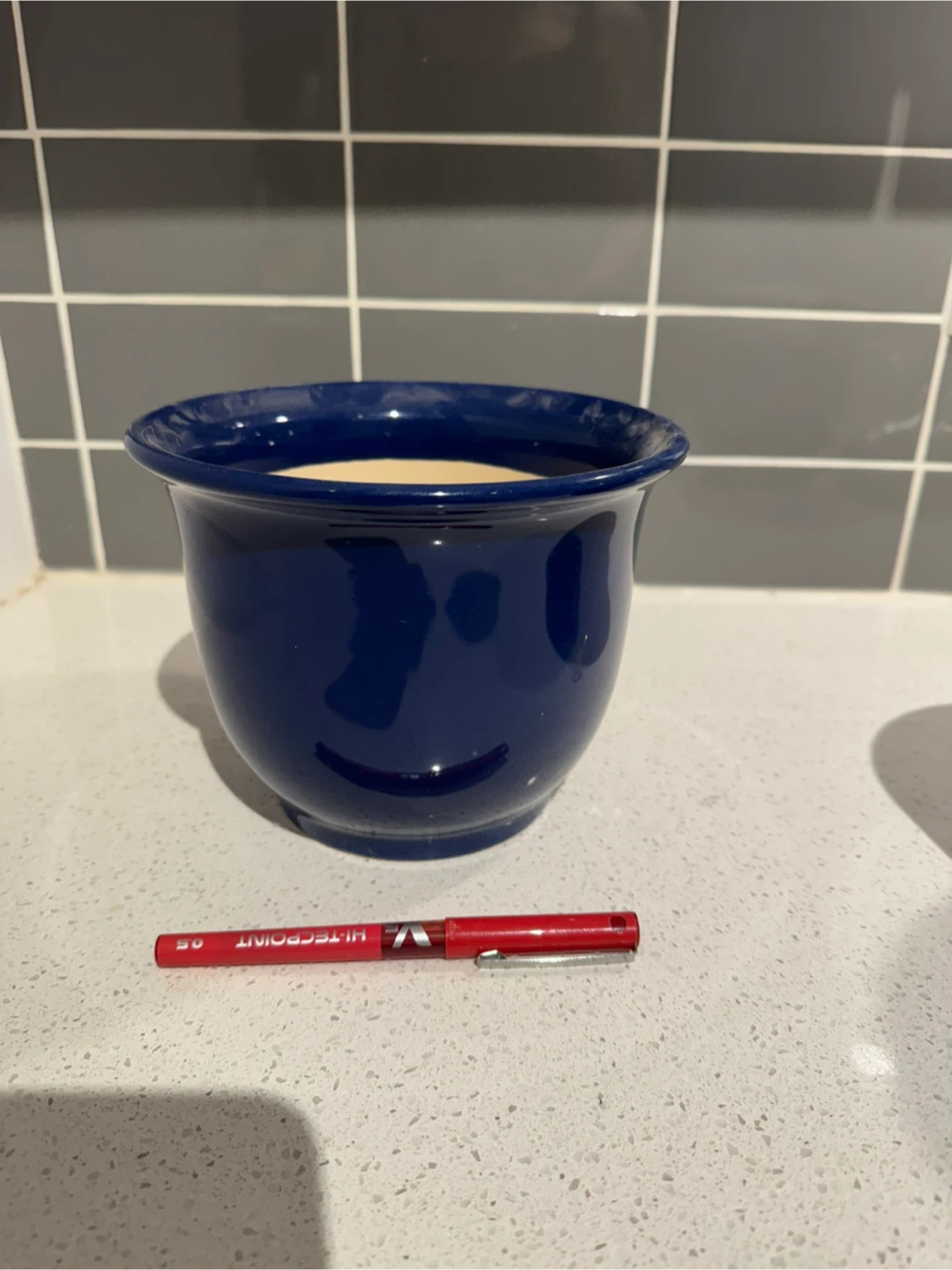 Blue Ceramic Planter Pot