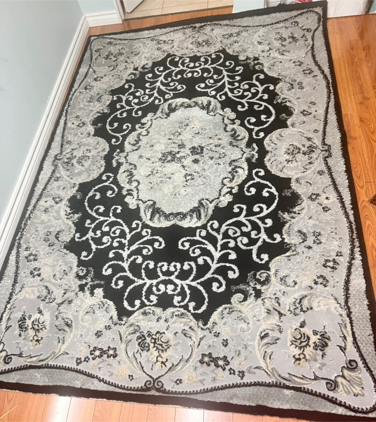 KARENPERA Rug - Black/Grey, 160x230cm