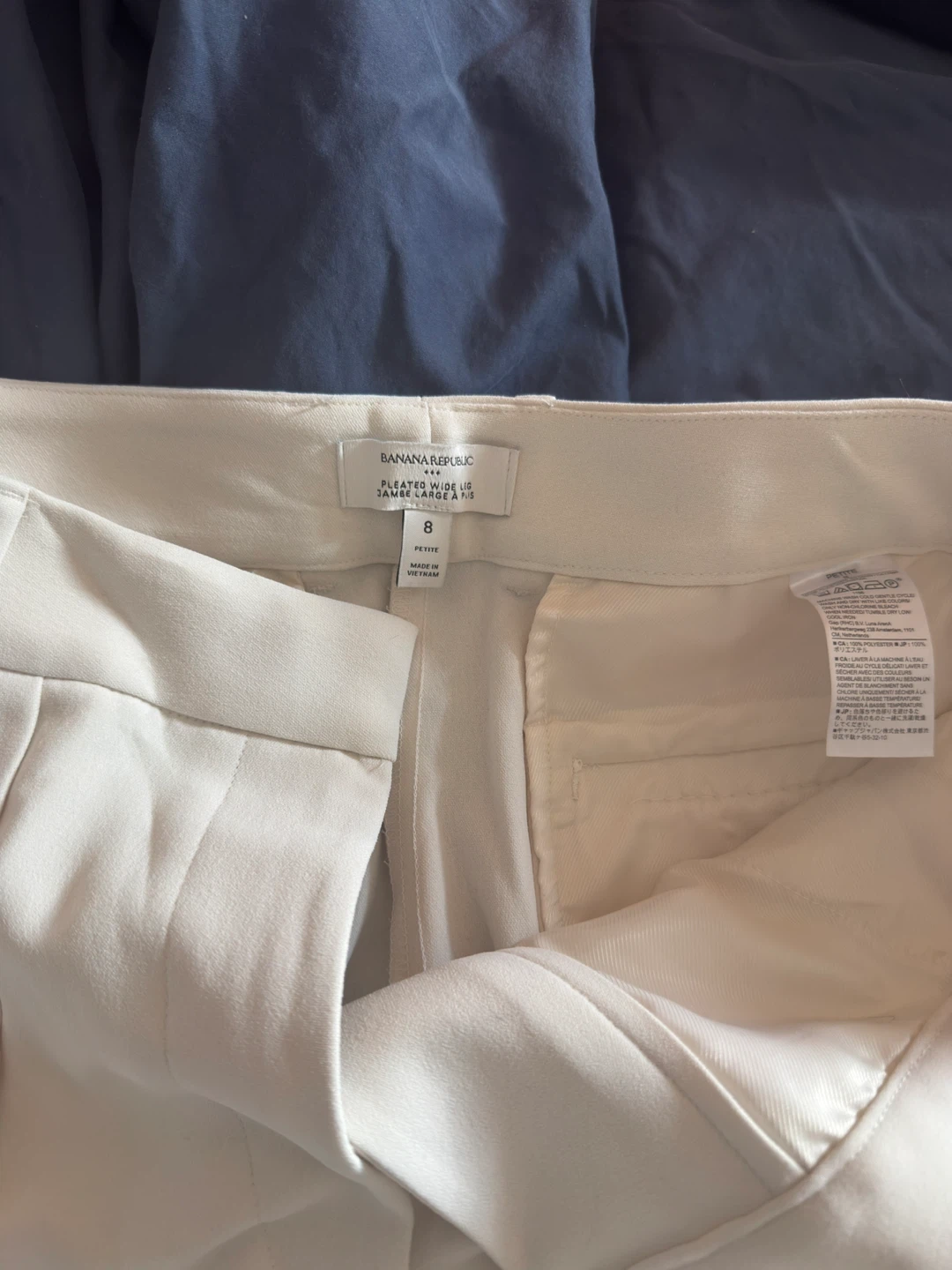 Banana Republic Pleated Wide Leg Pants - Size 8 Petite - photo 2