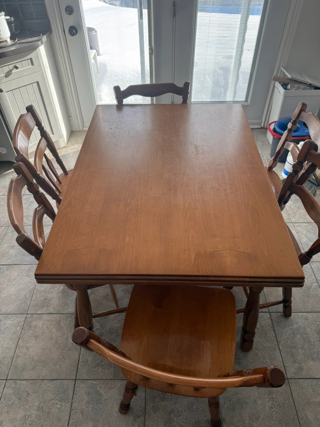 Wooden Dining Table with 6 Chairs - photo 3