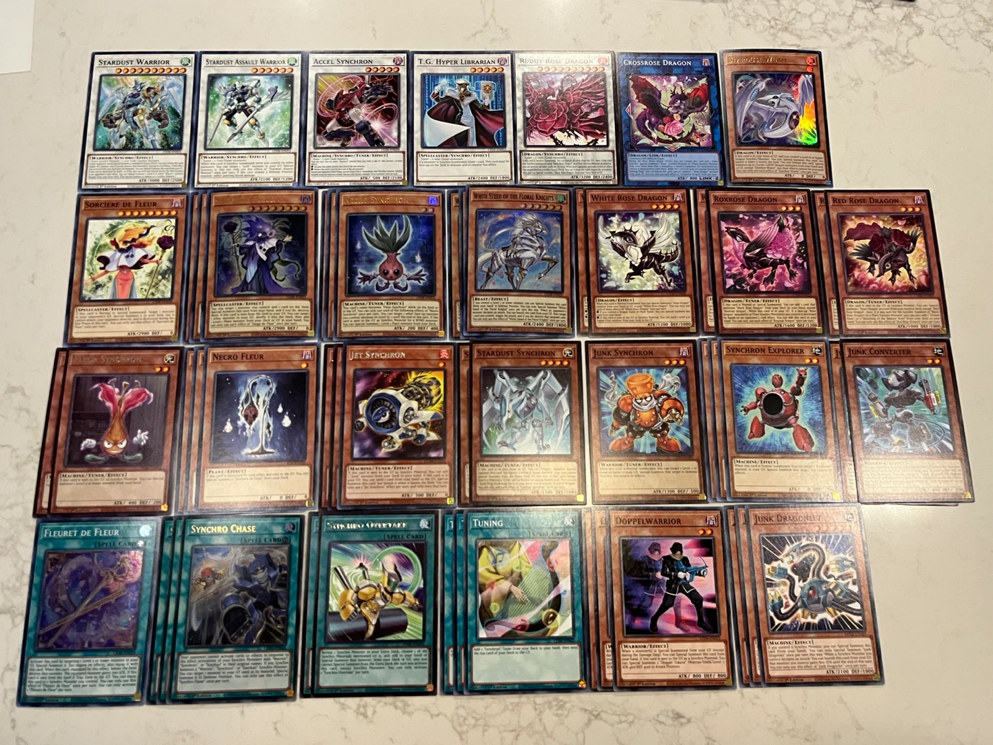 Yugioh - Synchron, Junk, Red Rose Dragon Cards