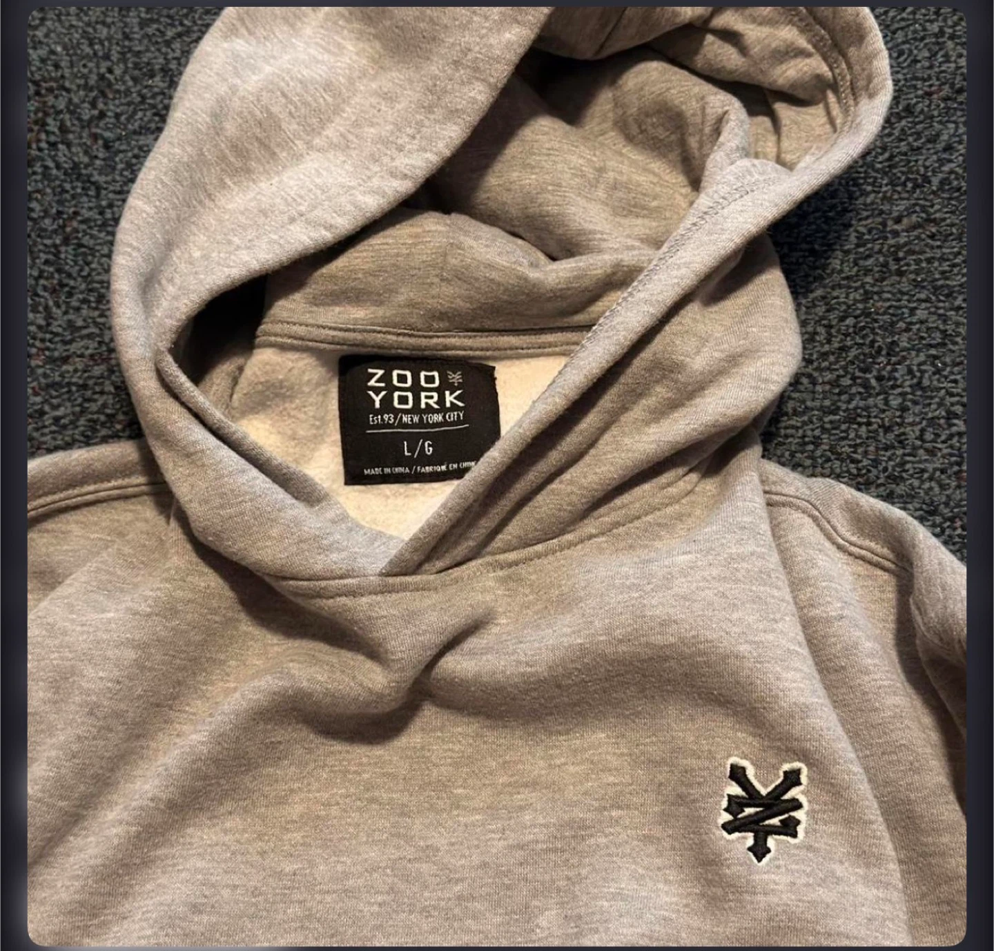 West49 Grey Zoo York Hoodie. Size L - photo 2