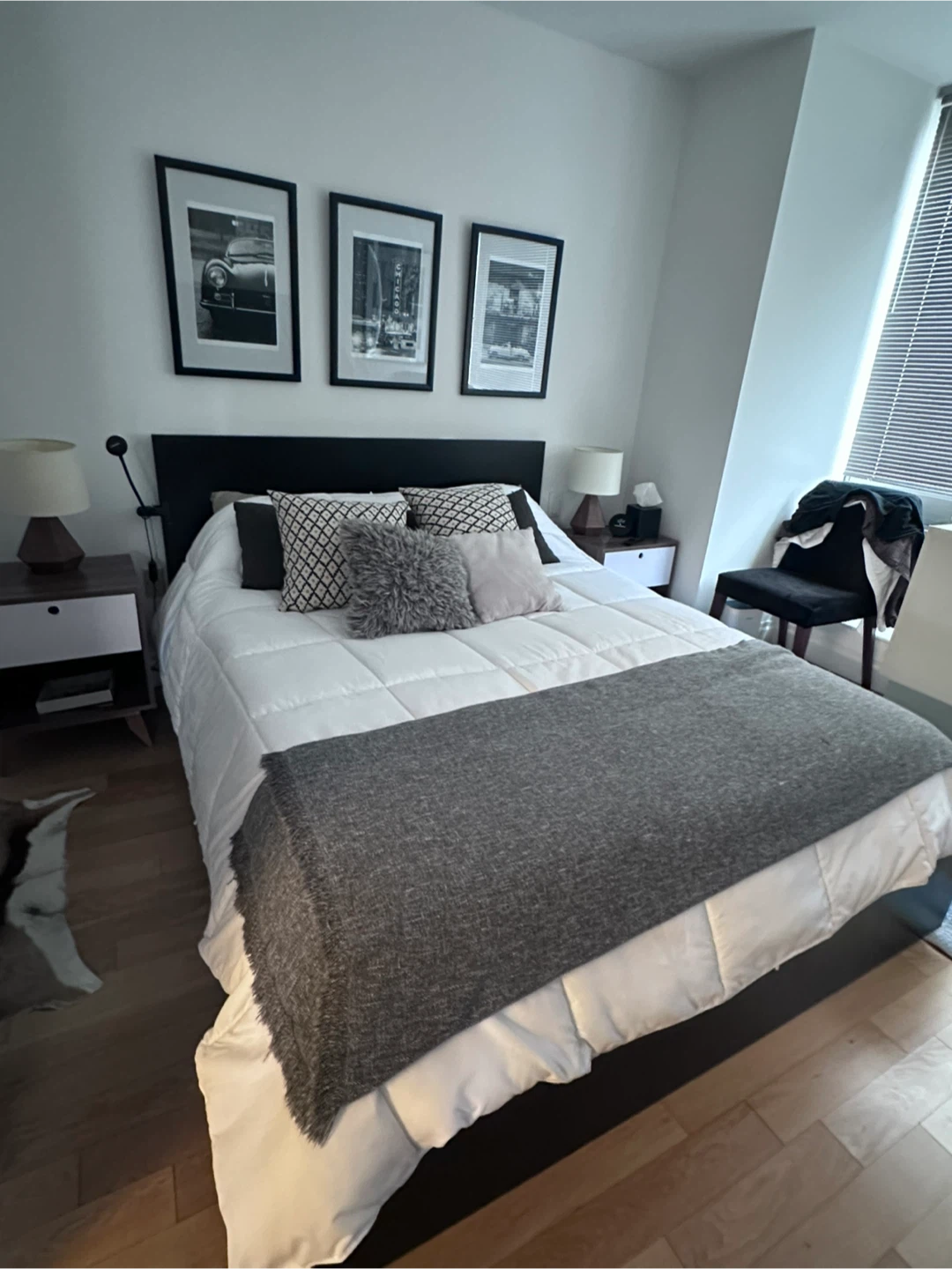 Queen Size Bed Frame  + mattress + 2 nightstands