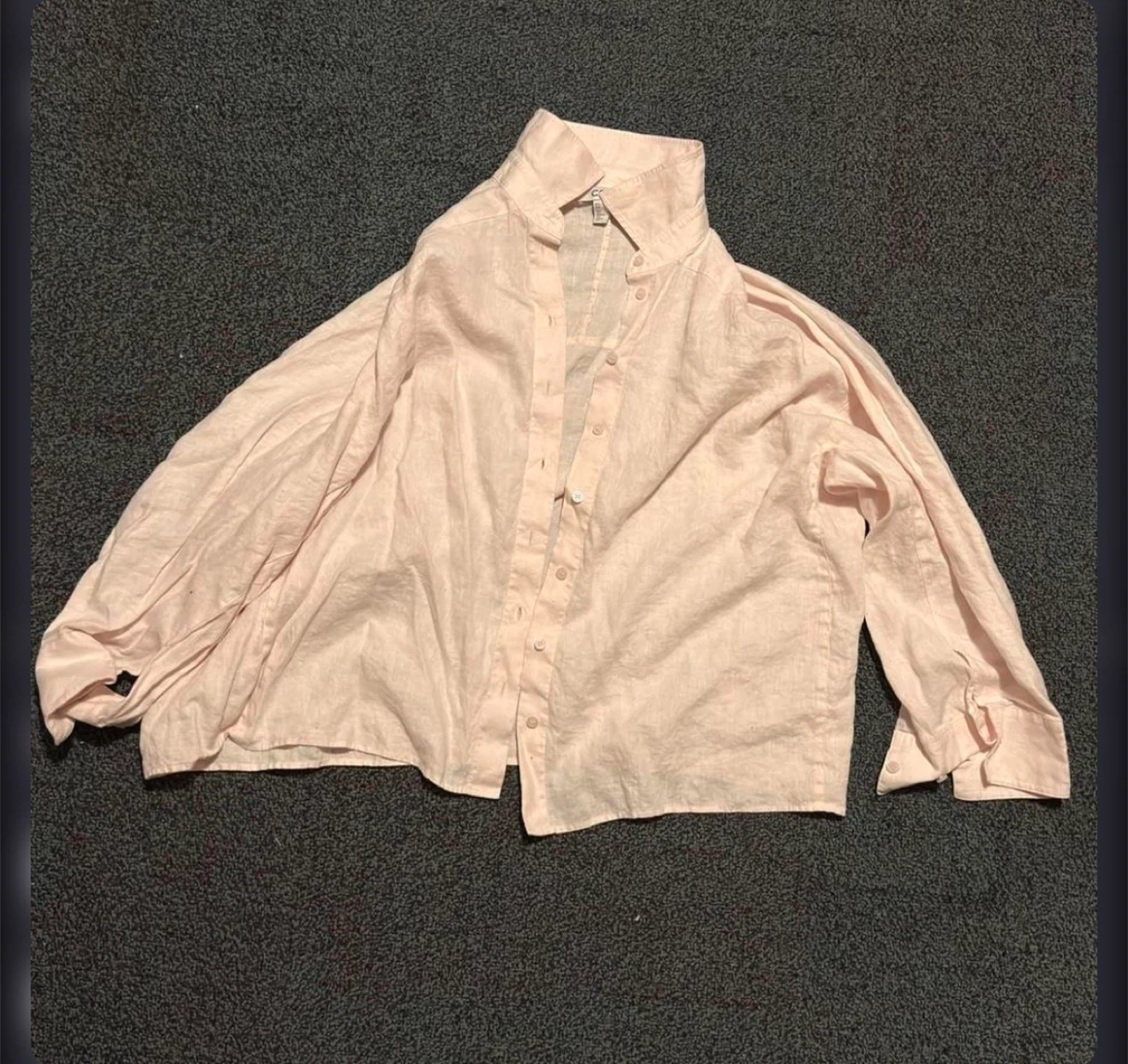 Light Pink COS Button-up shirt. Size L