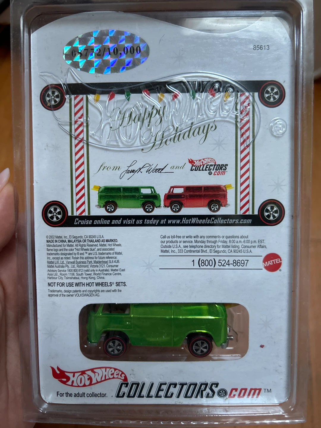 Hot Wheels 2002 Holiday Car Beach Bomb Too Green #8772/10000 - photo 4