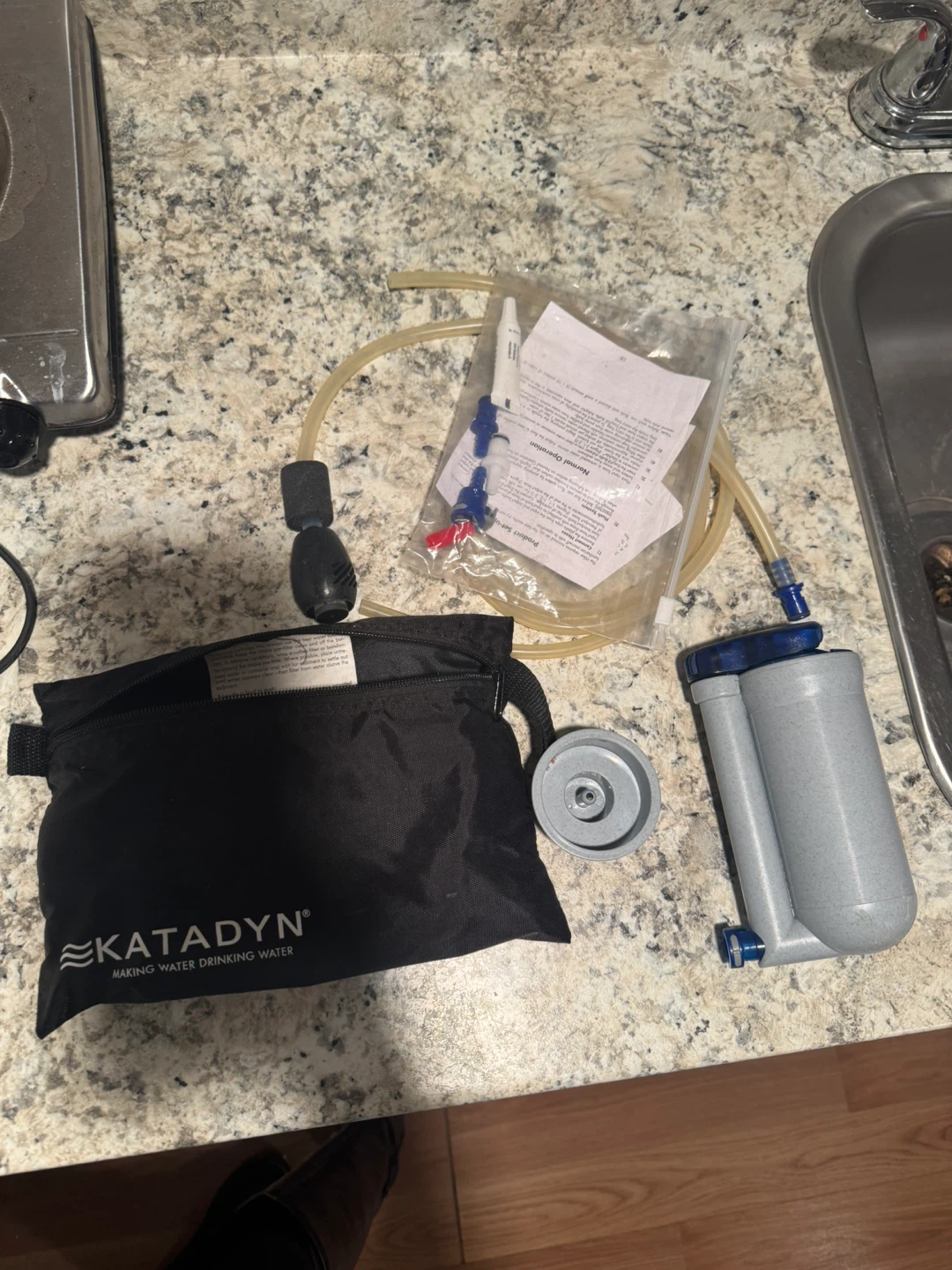 Katadyn Water Filter with Bag and Accessories