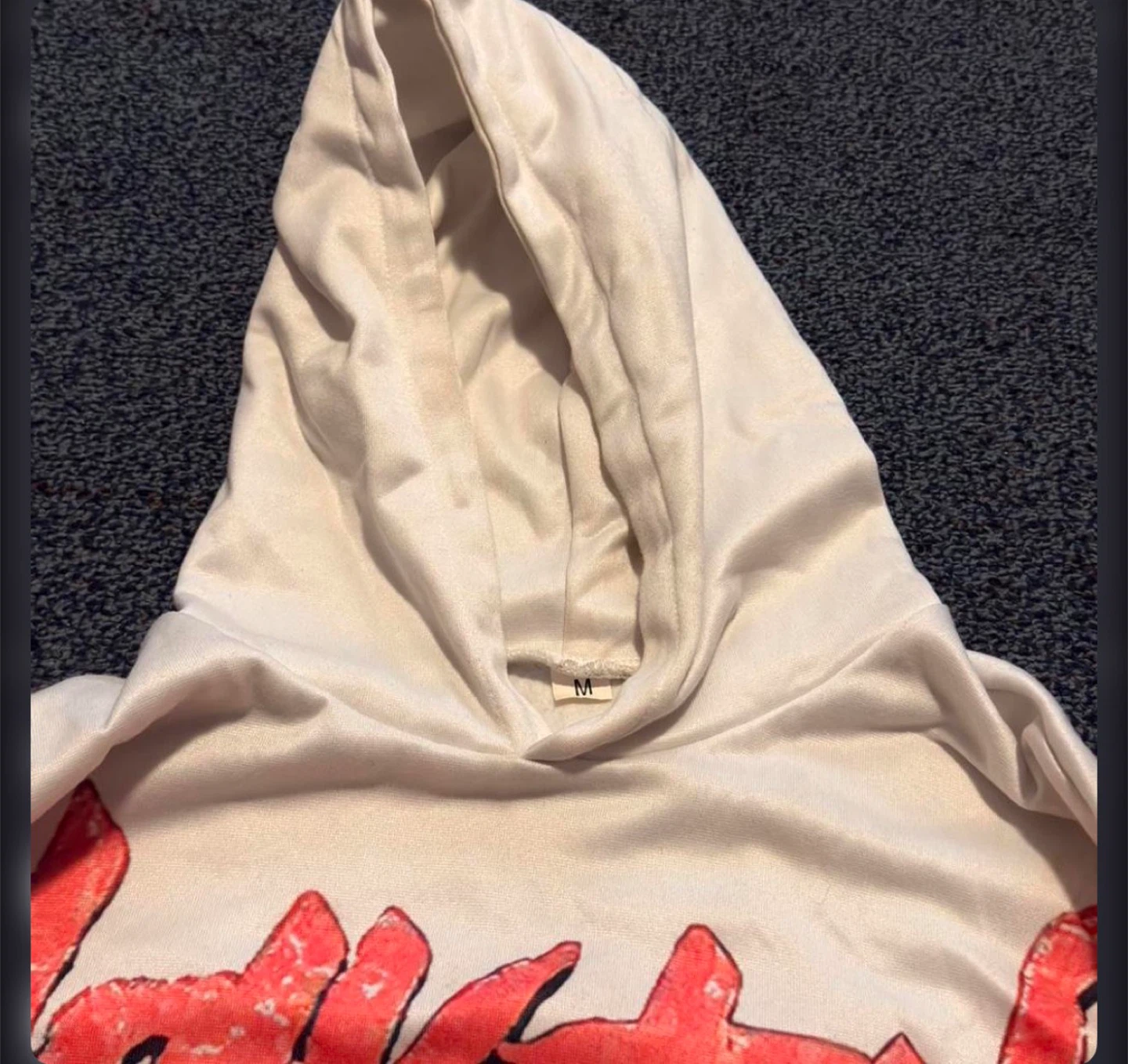 White and Red Hellstar “Members Only” Hoodie. Size M - photo 2