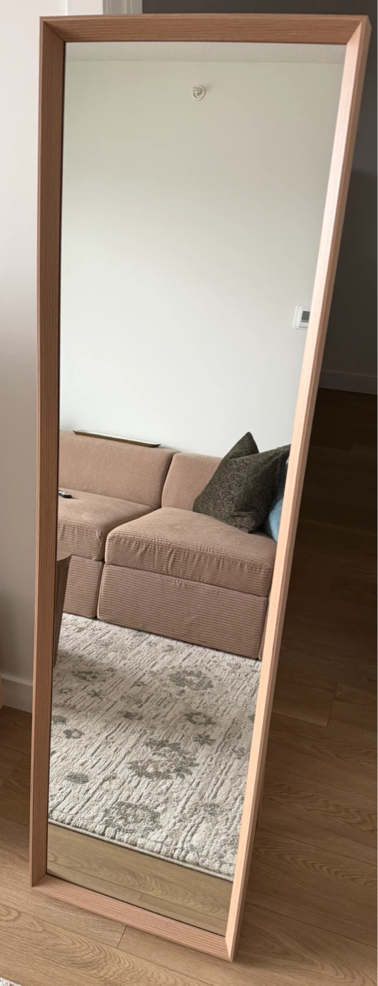 Modern Full-Length Mirror – Wood Frame