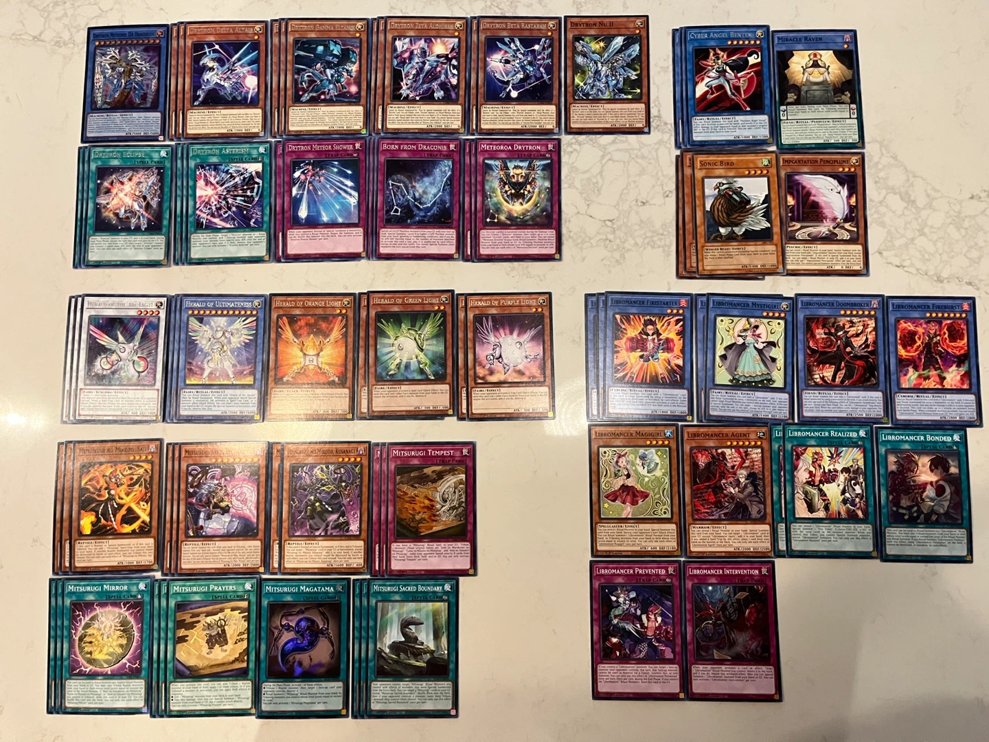 Yugioh - Ritual Mitsurugi, Drytron, Herald Cards