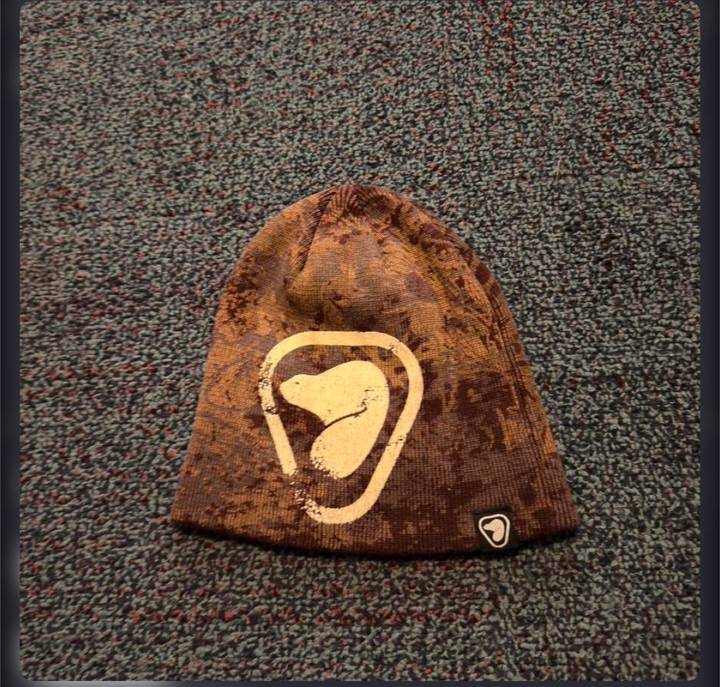 Brown camo beanie