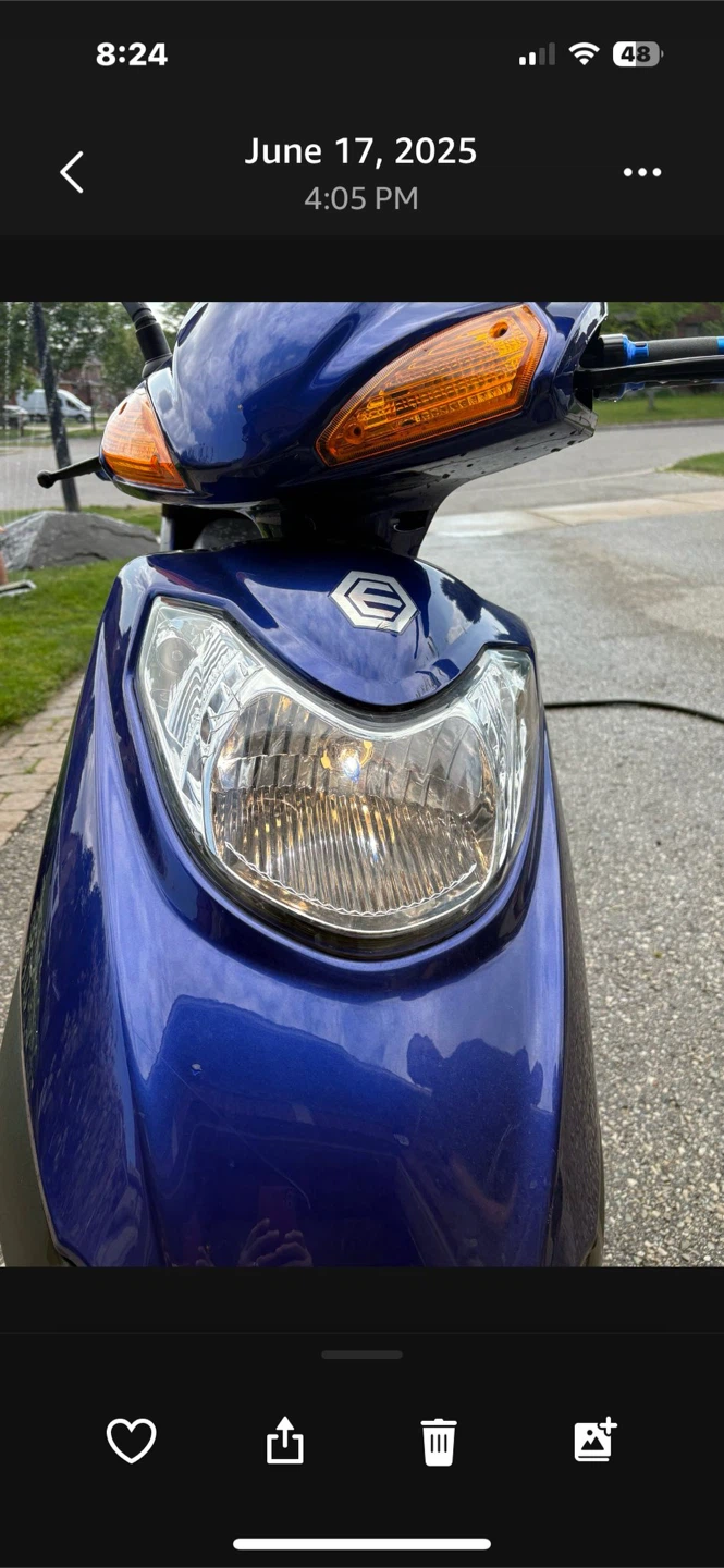 Blue E-Bike Scooter